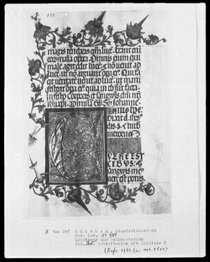 Lektionar für Kloster Weihenstephan angefertigt — Initiale G und Dreiviertelbordüre, Folio 20recto