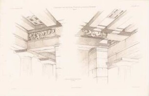 Theseus-Tempel (Hephaisteion), Athen: Details (aus: Atlas zur Zeitschrift für Bauwesen, hrsg. v. G. Erbkam, Jg. 29, 1879)