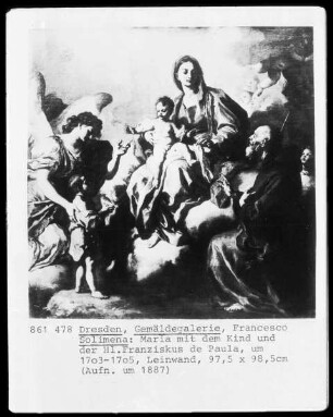 Maria mit dem Kind und der heilige Franziskus de Paula