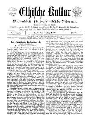 Der internationale Friedenskongreß : (Hamburg, August 1897)