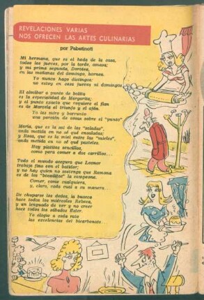 Revelaciones varias nos ofrecen las artes culinarias