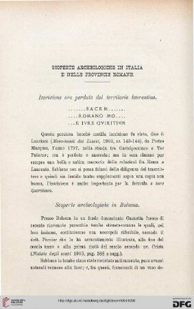 32: Scoperte archeologiche in Italia e nelle provincie romane, [4]
