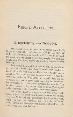 I. Beschrijving van West-Java