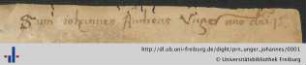 [Provenienz]: Unger, Johannes Andreas