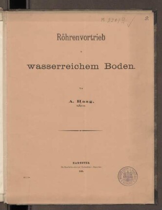 Röhrenvortrieb in wasserreichem Boden