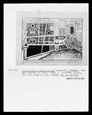 Choisy-le-Roi, Schloss, Plan von Schloss und Park