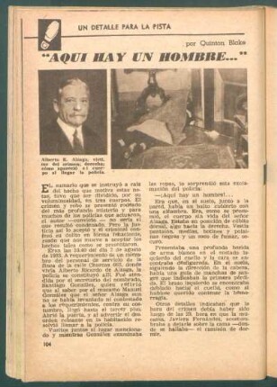 "Aquí hay un hombre ..." : Un detalle para la pista