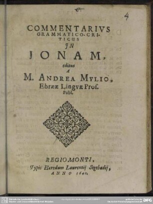 Commentarius grammatico-criticus in Jonam