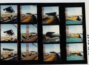 Kanalbrücke über die Weser - Unterbauten - Mittellandkanal, Minden, 1995