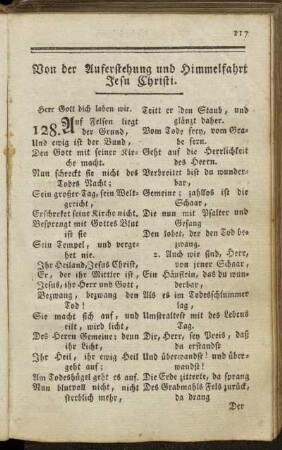 Von der Auferstehung und Himmelfahrt Jesu Christi.