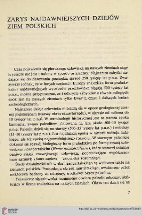 Zarys najdawniejszych dziejów ziem polskich