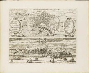 Kupferstich: Ichnographica Delineatio pervetustae Anse-aticae ... / Urbs Wisbya et Arc Wisbvrgum ...