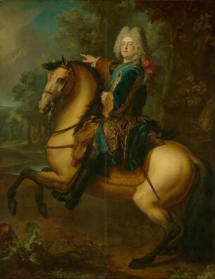 Kurprinz Friedrich August von Sachsen (1696-1763) zu Pferde