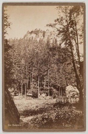 Sächsische Schweiz. Hockstein. Blick aus dem Polenztal von Süden