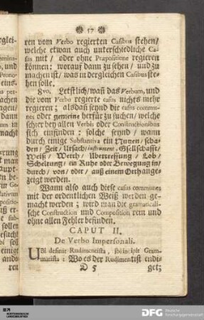 Caput II. De Verbo Impersonali.