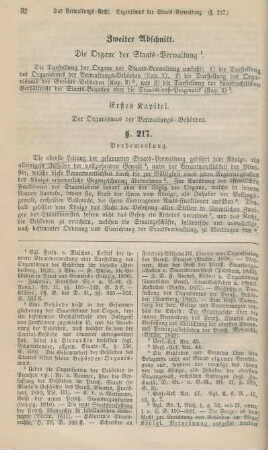 Zweiter Abschnitt. Die Organe der Staats-Verwaltung.