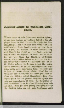 Denkwürdigkeiten des verflossenen Schuljahres