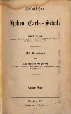 Geschichte der Hohen Carls-Schule, 2