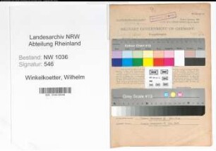 Entnazifizierung Wilhelm Winkelkoetter , geb. 06.09.1903 (Elektromeister)
