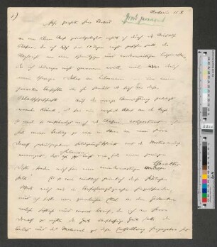 Brief an Karl Kraus