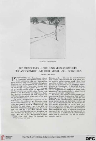 Die Münchener "Lehr- und Versuchateliers für angewandte und freie Kunst" (W. v. Debschitz)