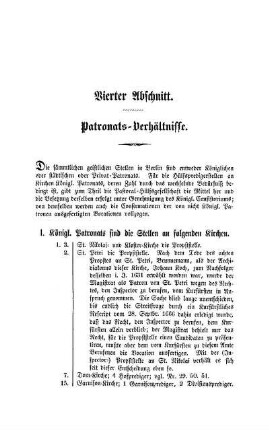 Vierter Abschnitt. Patronats-Verhältnisse