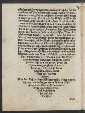 Wie die Vischer des selbigen orths/ eines tages vischten ...