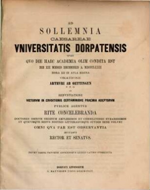 Addendorum lexicis latinis subrelicta : Programm