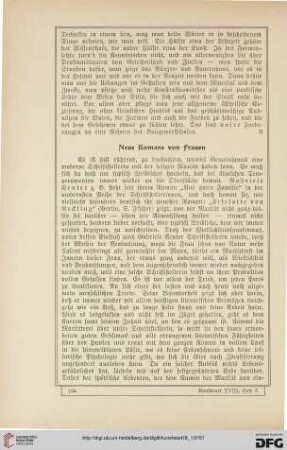 Neue Romane von Frauen