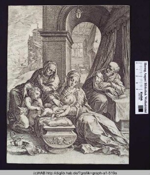 Heilige Familie mit Johannes dem Täufer als Kind