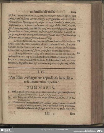 LVI. An filius, vel agnatus repudiata hereditate feudum retinere possit?