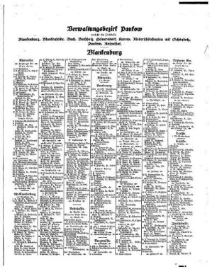 Blankenburg, Blankenfelde, Buch, Buchholz, Heinersdorf, Karow