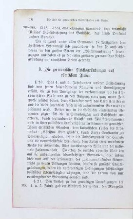 B. Die germanischen Reichsgründungen auf römischem Boden