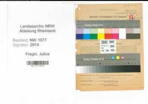 Entnazifizierung Julius Fregin , geb. 06.12.1899 (Polizist)