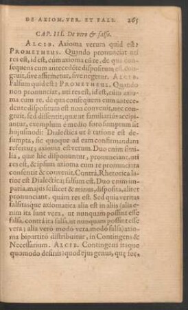 Cap. III. De vero et falso.