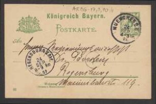 Brief von Gottfried Eigner an Hermann Poeverlein