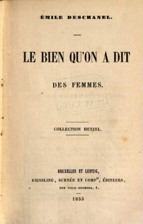 Le bien qu'on a dit des femmes