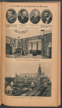 El incendio de la Exposición de Bruselas - [Ilustración]