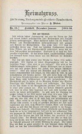 13.1915: Heimatgruß