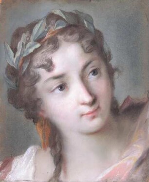 Eine Muse in rosarotem Gewand