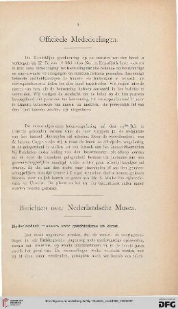 Berichten over Nederlandsche Musea