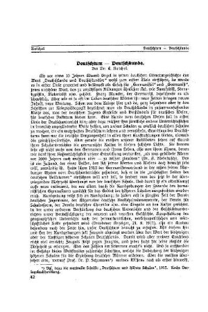 Deutschtum und Deutschkunde