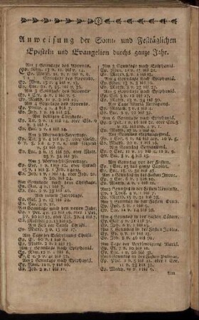 Anweisung der Sonn- und Festtäglichen Episteln und Evangelien durchs ganze Jahr.