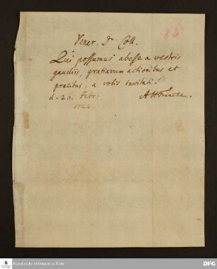 Brief von August Hermann Francke an Joachim Lange.