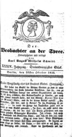 43. Stueck, 26. Oktober 1835