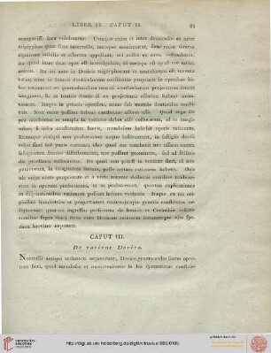 Caput III: De ratione Dorica