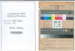 Entnazifizierung Wilhelm Oehler , geb. 25.06.1900 (Mechaniker)