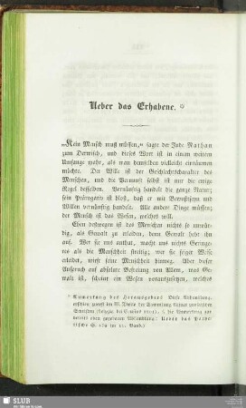 Ueber das Erhabene