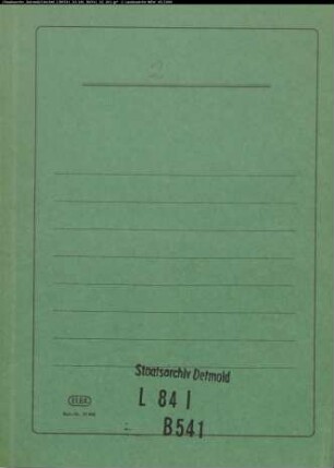 Belle, Dorfschaften u. a. Reelkirchen, Herrentrup, Tiintrup, Meinberg und Wehren gegen Landrätin von Mengersen, Reelkirchen - Huderecht