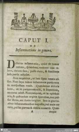Caput I. De Inflammatione in genere